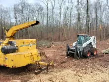 Chipper and skid steer
